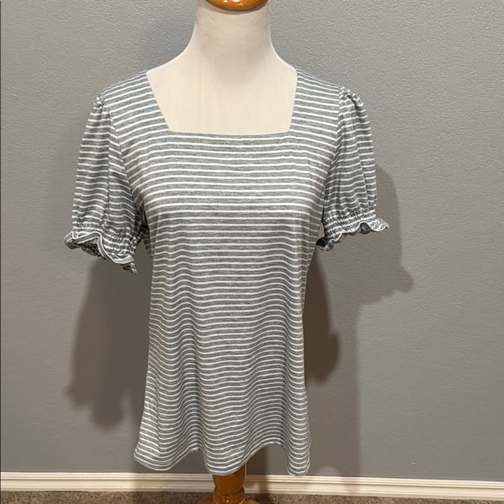 Striped Gray Women's Top.  Size medium